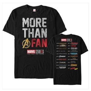 Marvel More than a fan Black Tee